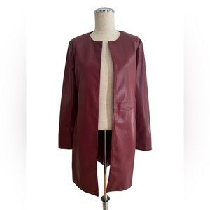 NWT!  Chico’s Faux Leather Topped Jacket